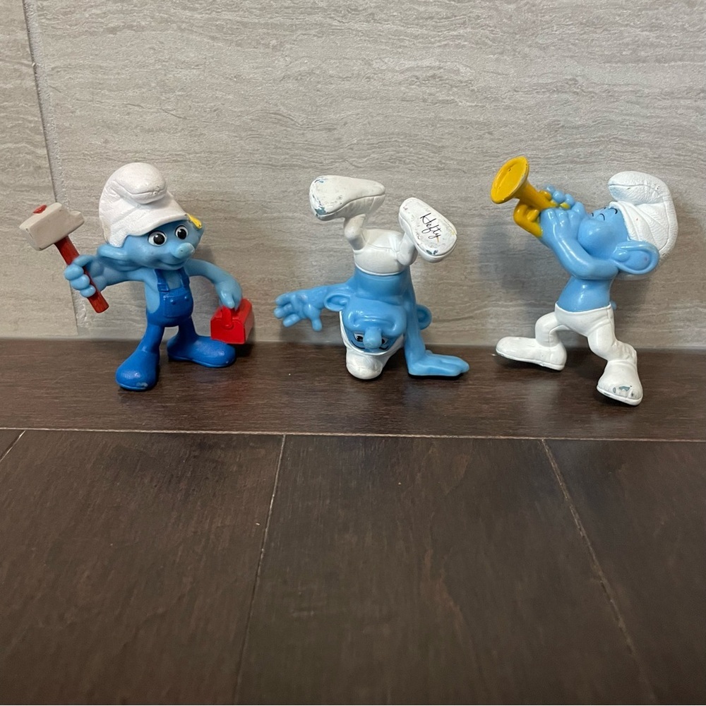 Set of 3 Smurfs - Handy, Hefty and Harmony Peyto 2013